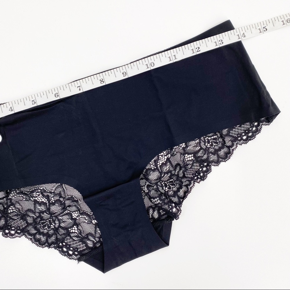 Free People Smooth-Front Hipster Sheer-Lace Back Panty Black NEW SEALED - Picture 5 of 11